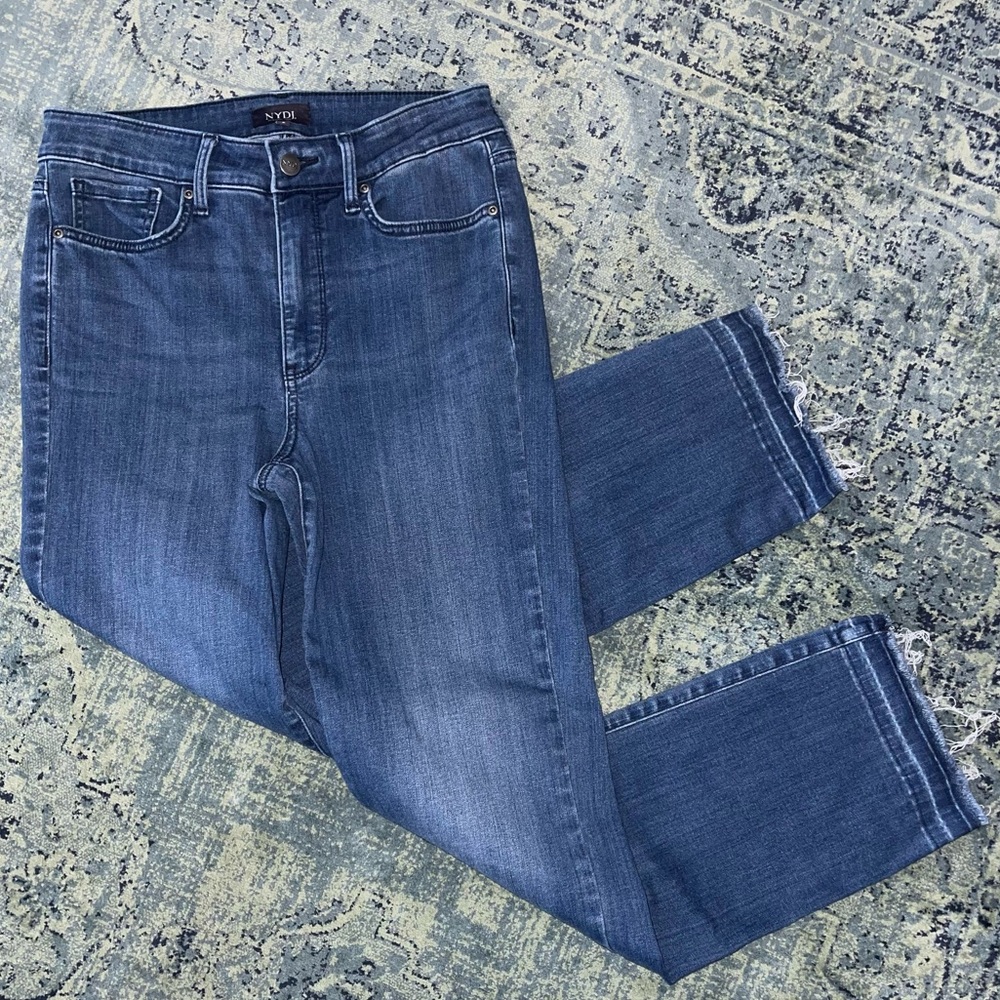 NYDJ Blue Straight Leg Jeans
